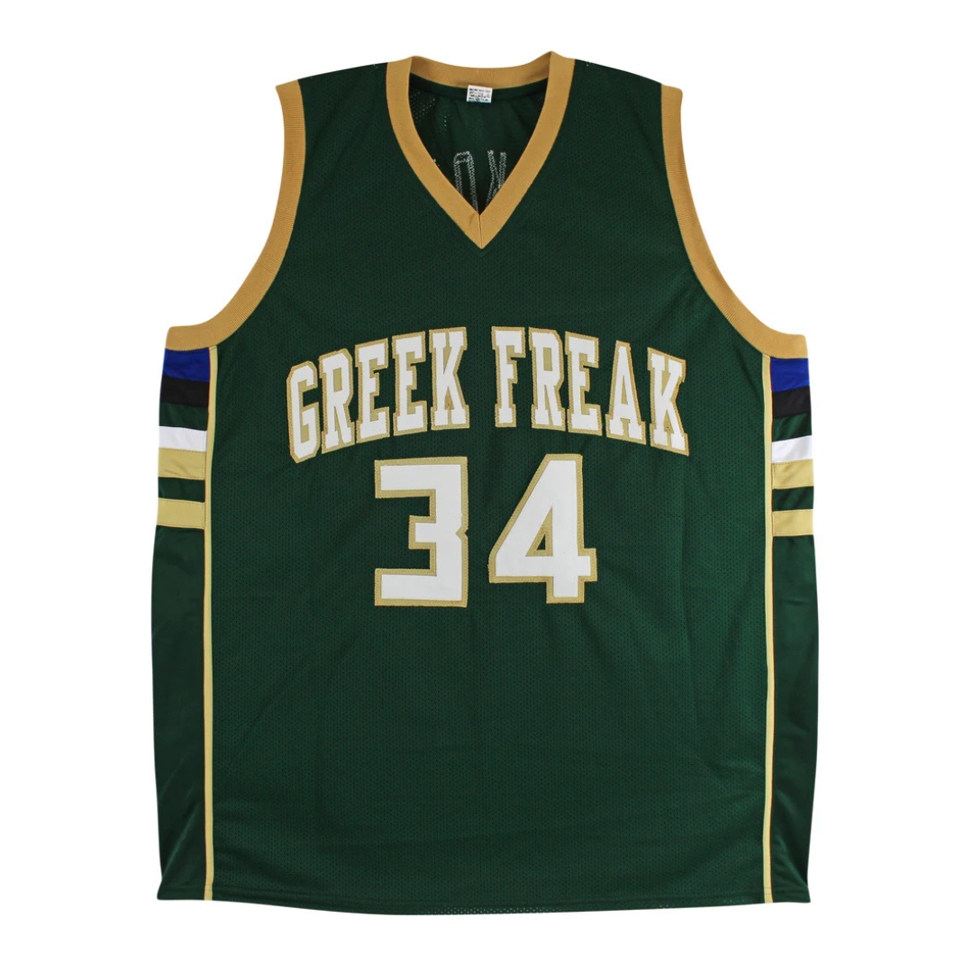 Giannis Antetokounmpo Signed Milwaukee Bucks Basketball Jersey with Beckett Witness